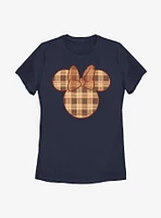 Disney Minnie Mouse Fall Plaid Womens T-Shirt