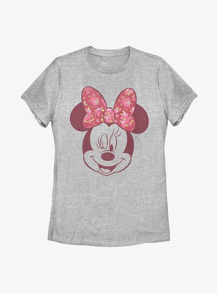Disney Minnie Mouse Love Rose Womens T-Shirt