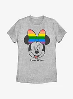 Disney Minnie Mouse Love Wins Womens T-Shirt