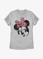Disney Minnie Mouse Face Womens T-Shirt