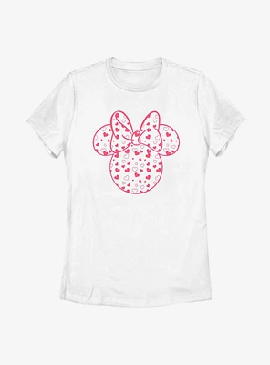 Disney Minnie Mouse Hearts Fill Womens T-Shirt