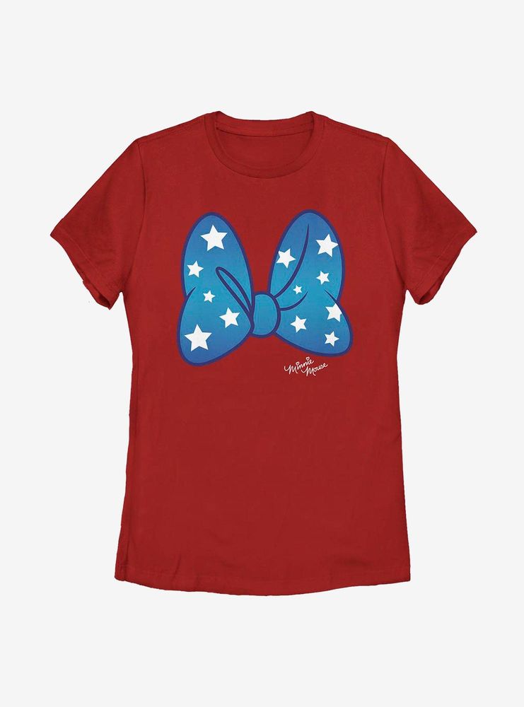 Disney Minnie Mouse Stars Bow Womens T-Shirt