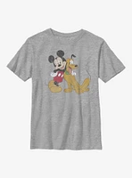 Disney Mickey Mouse And Pluto Youth T-Shirt