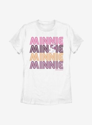 Disney Minnie Mouse Retro Stack Womens T-Shirt