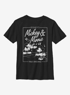 Disney Mickey Mouse Minnie Music Cover Youth T-Shirt