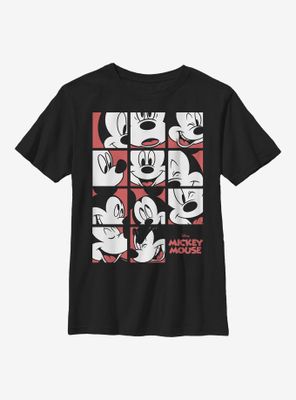 Disney Mickey Mouse Expression Grid Youth T-Shirt