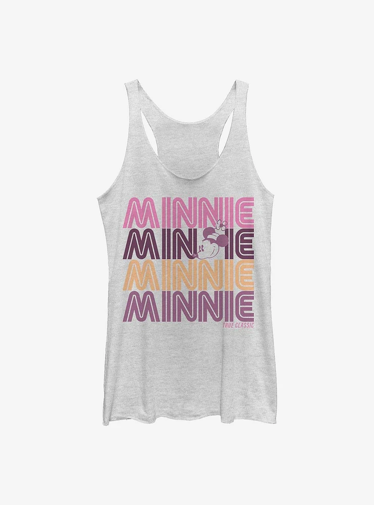 Disney Minnie Mouse Retro Stack Womens Tank Top