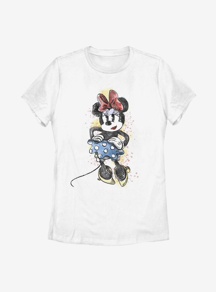 Disney Minnie Mouse Artsy Womens T-Shirt