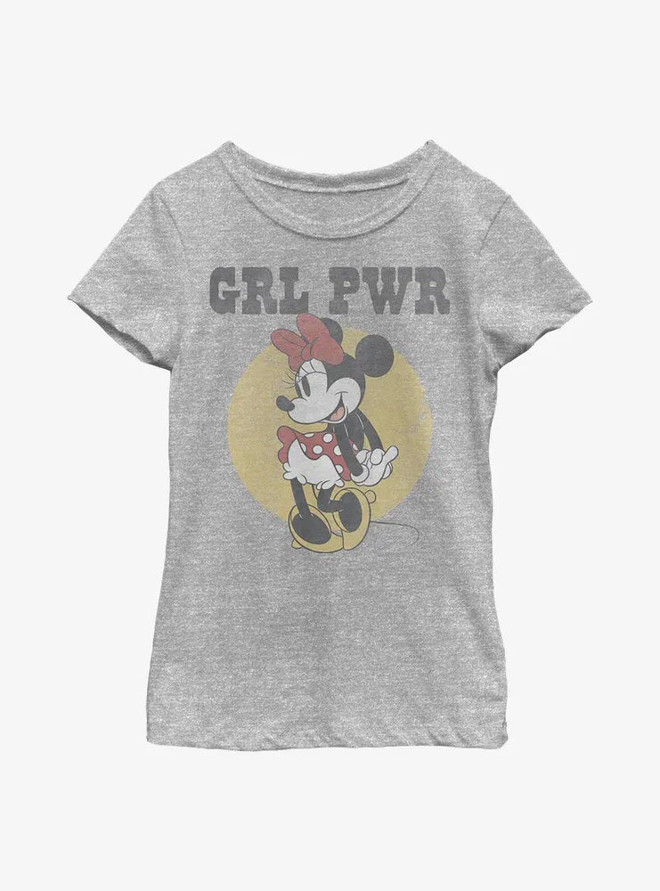 Disney Minnie Mouse Girl Power Youth Girls T-Shirt