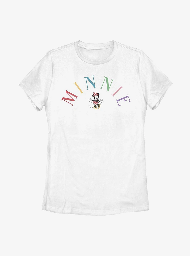 Disney Minnie Mouse Rainbow Womens T-Shirt