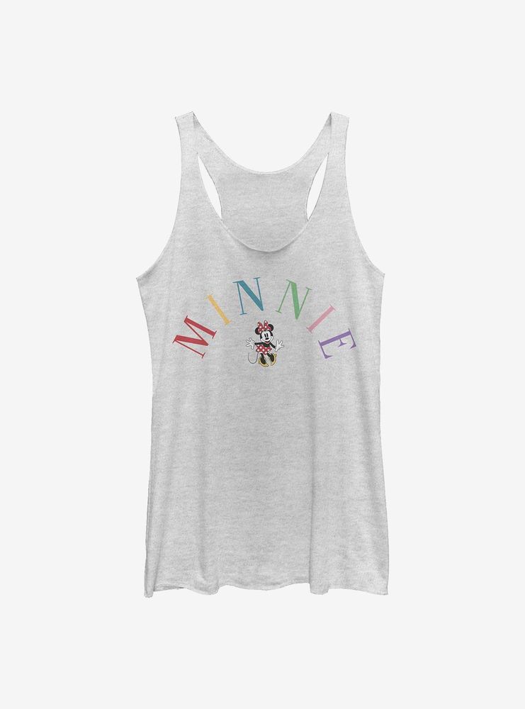 Disney Minnie Mouse Rainbow Womens Tank Top