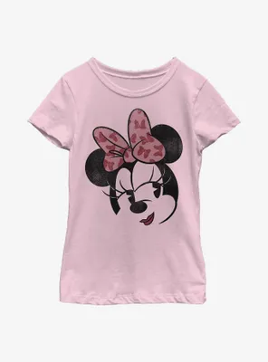 Disney Minnie Mouse Face Youth Girls T-Shirt