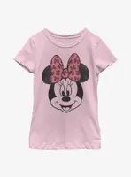 Disney Minnie Mouse Modern Face Youth Girls T-Shirt