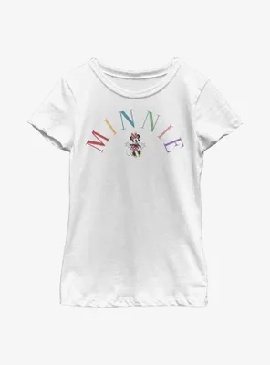 Disney Minnie Mouse Rainbow Youth Girls T-Shirt