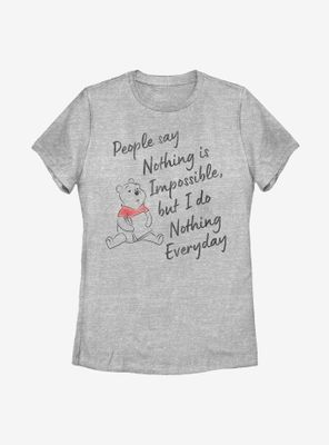 Disney Winnie The Pooh Nothing Is Impossible Womens T-Shirt