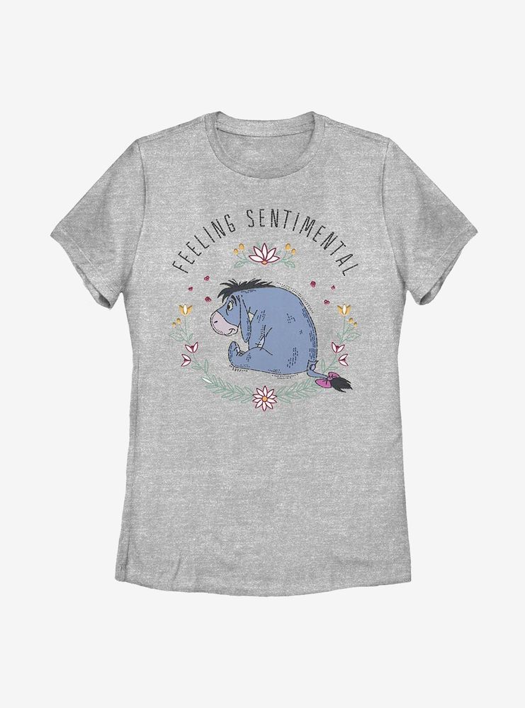 Disney Winnie The Pooh Eeyore Flowers Womens T-Shirt