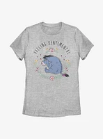 Disney Winnie The Pooh Eeyore Flowers Womens T-Shirt