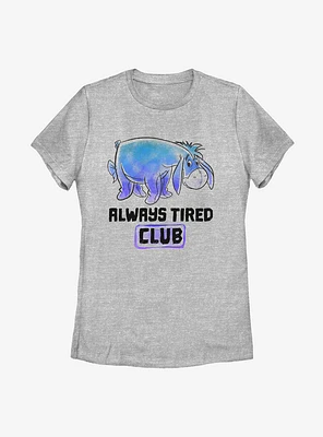 Disney Winnie The Pooh Eeyore Tired Club Womens T-Shirt