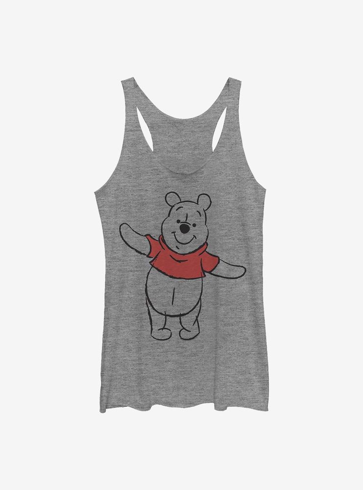 Disney Winnie The Pooh Basic Sketch Womens Tank Top