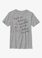 Disney Winnie The Pooh Nothing Is Impossible Youth T-Shirt