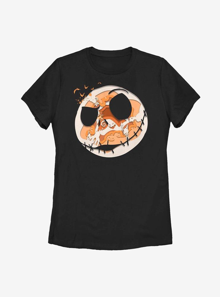 Disney The Nightmare Before Christmas Paper Halloween Womens T-Shirt