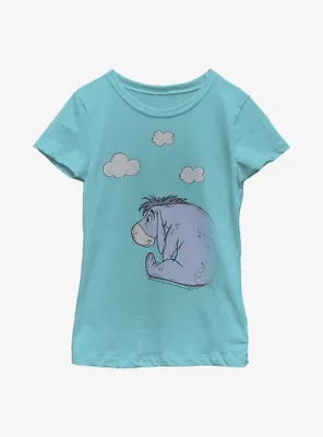 Disney Winnie The Pooh Clouldy Eeyore Youth Girls T-Shirt