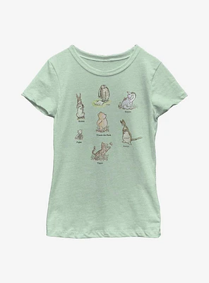 Disney Winnie The Pooh Poster Youth Girls T-Shirt