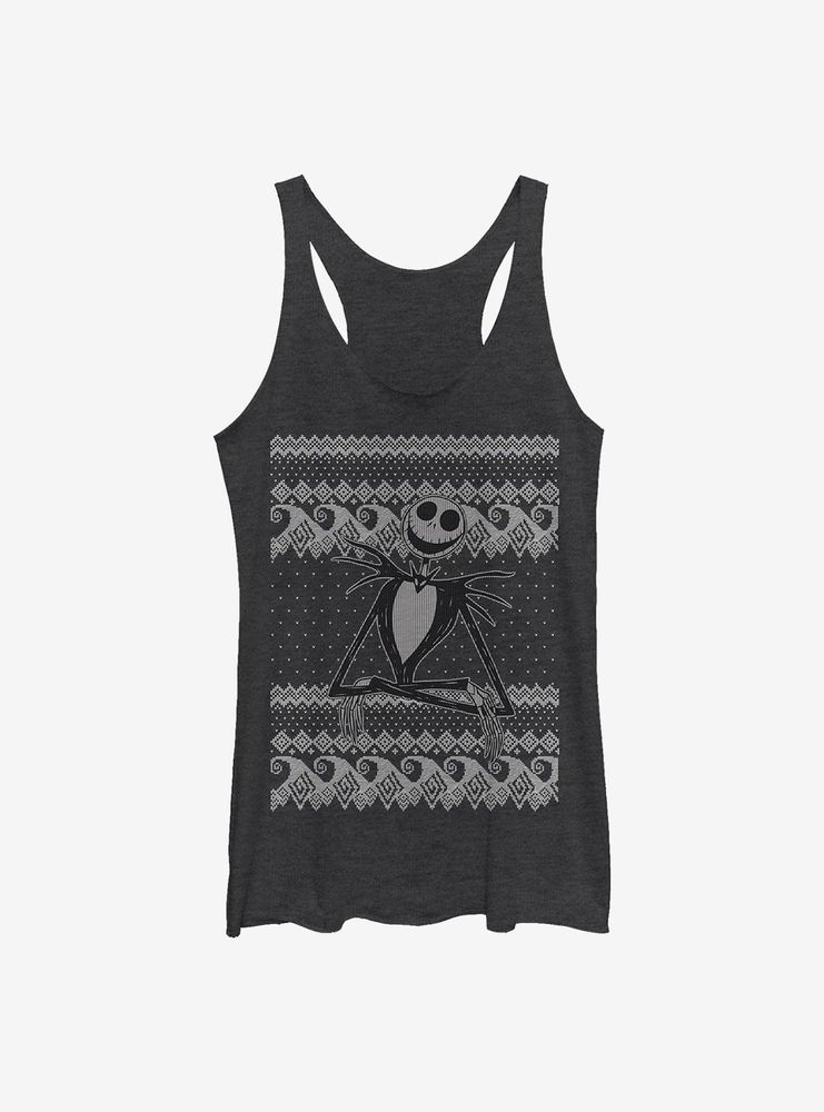 Disney The Nightmare Before Christmas Jack Intarsia Sweater Womens Tank Top