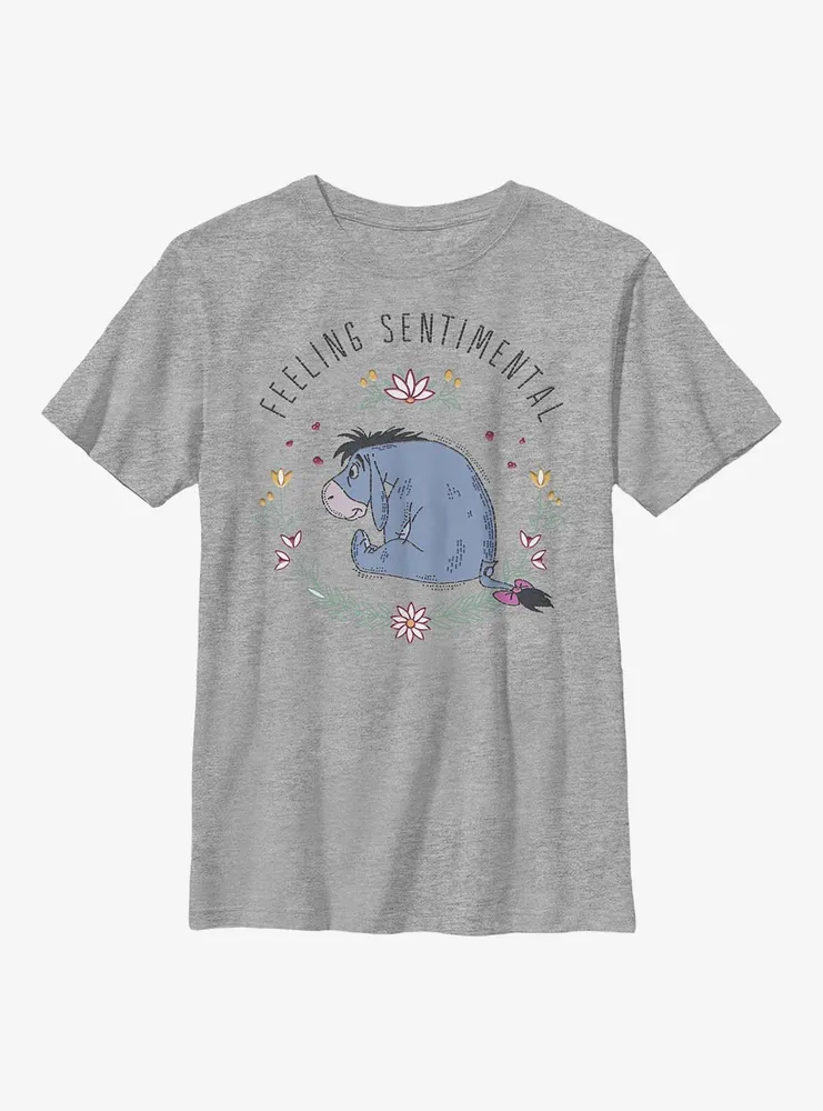 Disney Winnie The Pooh Eeyore Flowers Youth T-Shirt