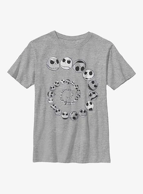 Disney The Nightmare Before Christmas Jack Emotions Spiral Youth T-Shirt