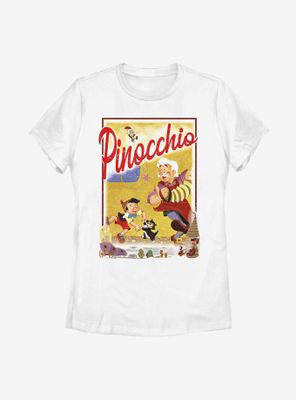 Disney Pinocchio Story Book Poster Womens T-Shirt