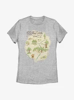 Disney Winnie The Pooh Acre Map Womens T-Shirt