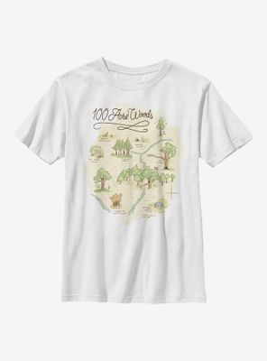Disney Winnie The Pooh 100 Acre Map Youth T-Shirt
