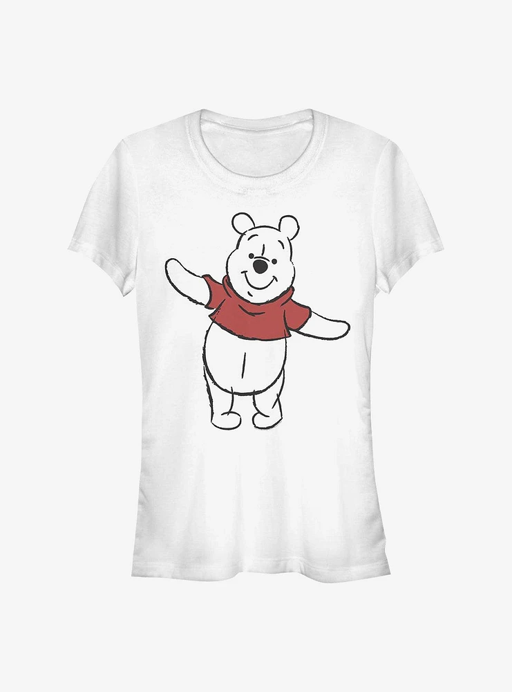 Disney Winnie The Pooh Basic Sketch Girls T-Shirt