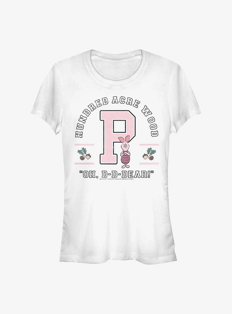 Disney Winnie The Pooh Piglet Collegiate Girls T-Shirt