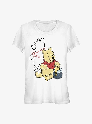 Disney Winnie The Pooh Line Art Girls T-Shirt