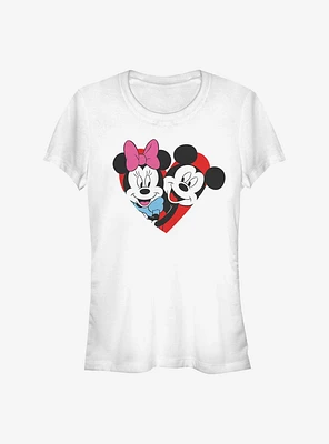 Disney Mickey Mouse & Minnie Heart Girls T-Shirt