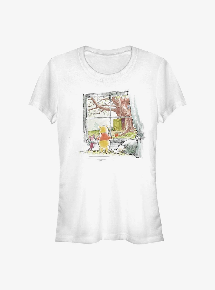 Disney Winnie The Pooh & Piglet Window Girls T-Shirt