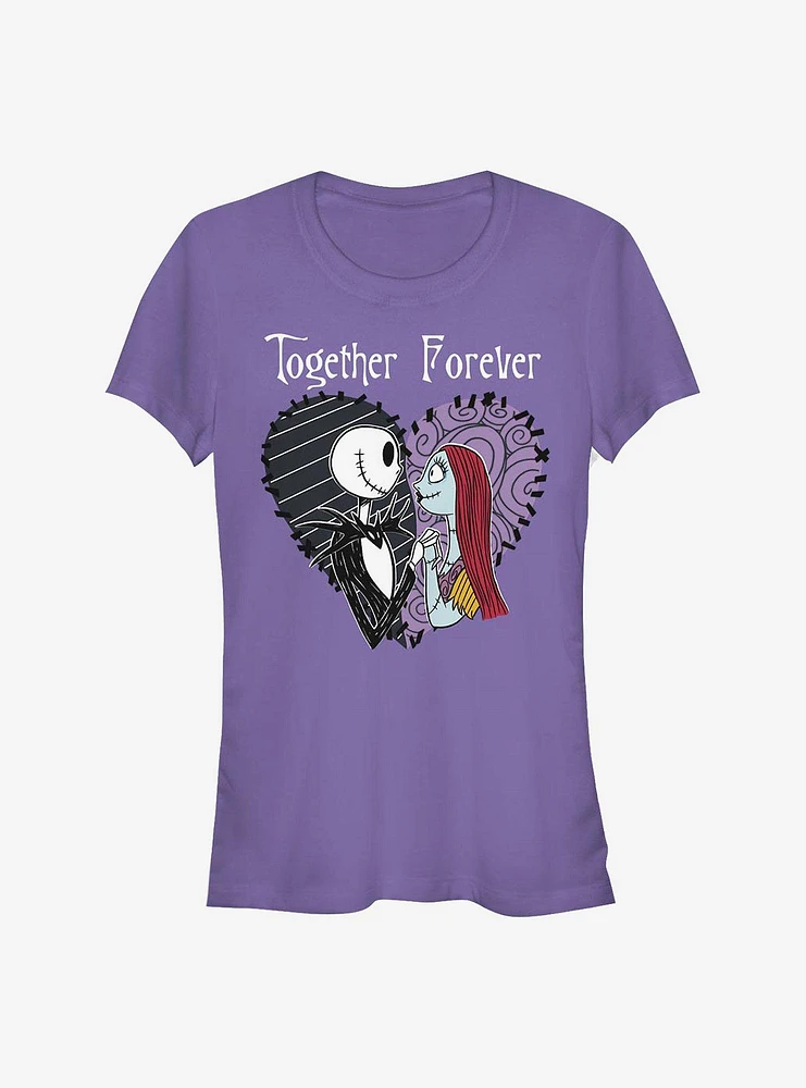 The Nightmare Before Christmas Jack & Sally Together Forever Girls T-Shirt