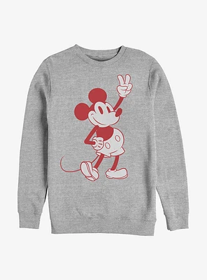 Disney Mickey Mouse Simple Outline Crew Sweatshirt