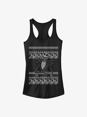 Disney The Nightmare Before Christmas Jack Intarsia Sweater Girls Tank