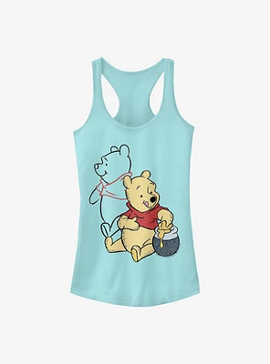 Disney Winnie The Pooh Line Art Girls Tank