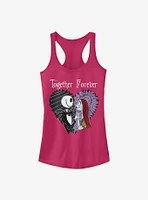 The Nightmare Before Christmas Jack & Sally Together Forever Girls Tank Top