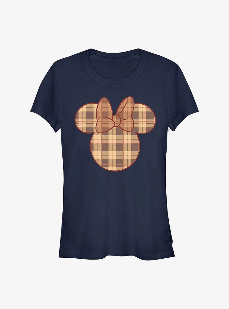 Disney Minnie Mouse Fall Plaid Girls T-Shirt