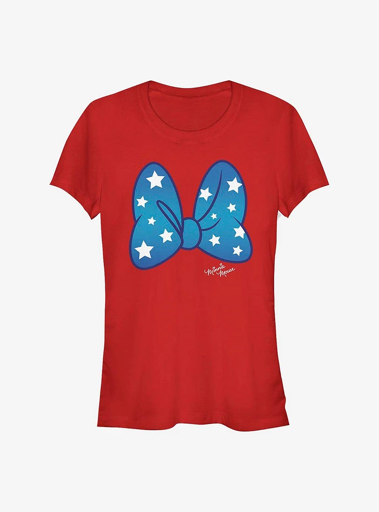 Disney Minnie Mouse Stars Bow Girls T-Shirt