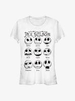 Disney The Nightmare Before Christmas Jack Emotions Girls T-Shirt