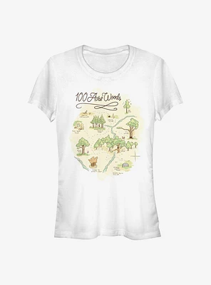 Disney Winnie The Pooh Acre Map Girls T-Shirt