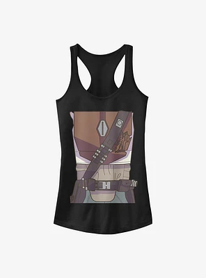 Star Wars The Mandalorian Drawn Costume Girls Tank