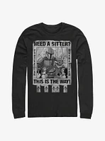 Star Wars The Mandalorian Protection Guaranteed Long-Sleeve T-Shirt