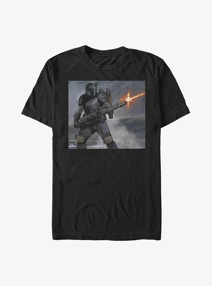 Star Wars The Mandalorian Mando Fire T-Shirt